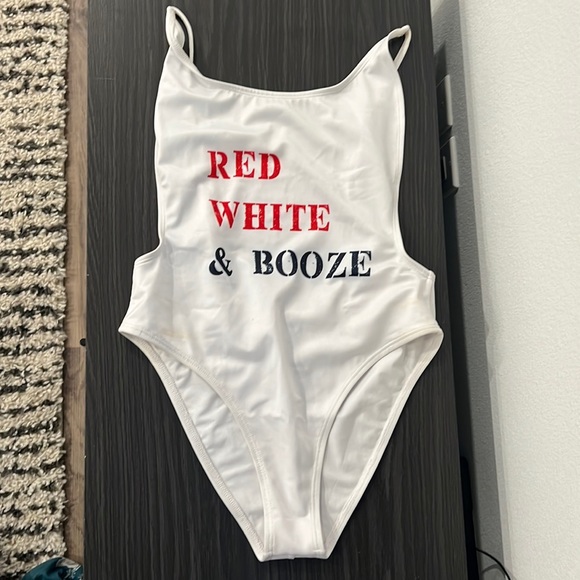 Yandy Other - Red, White & booze one piece bikini swim